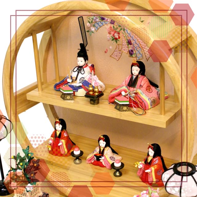 Amazon.co.jp: 【雛人形】 大里彩作 江戸木目込人形「ももか」 五人